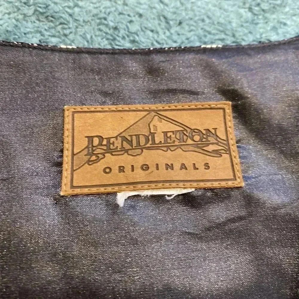Vintage Pendleton Originals Wool Women's Vest Winter Southwestern USA Small Blue
